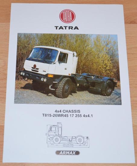 TATRA T815 CHASSIS 4x4 - DOBOVÝ PROSPEKT, FORMÁT A4 