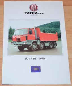 TATRA T815 8x8 SKLÁPĚČ -  DOBOVÝ PROSPEKT, FORMÁT A4 