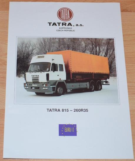 TATRA T815 6x6 VALNÍK -  DOBOVÝ PROSPEKT, FORMÁT A4 