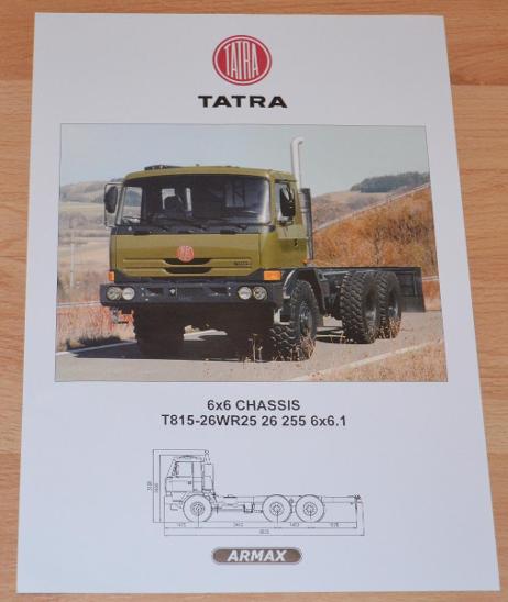 TATRA T815 6x6 CHASSIS - DOBOVÝ PROSPEKT, FORMÁT A4  - Motoristická literatura