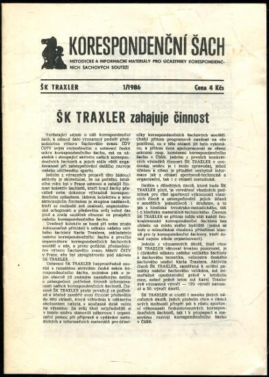 časopis Korespondenční šach 1986 - 6 čísel - Knihy a časopisy