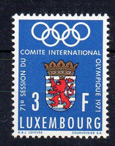 Luxemburg 1971, známka zasedání olympijského výboru, svěží,