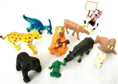 Gumové figurky zvířat + zdarma nová kniha / leporelo také o zvířátech