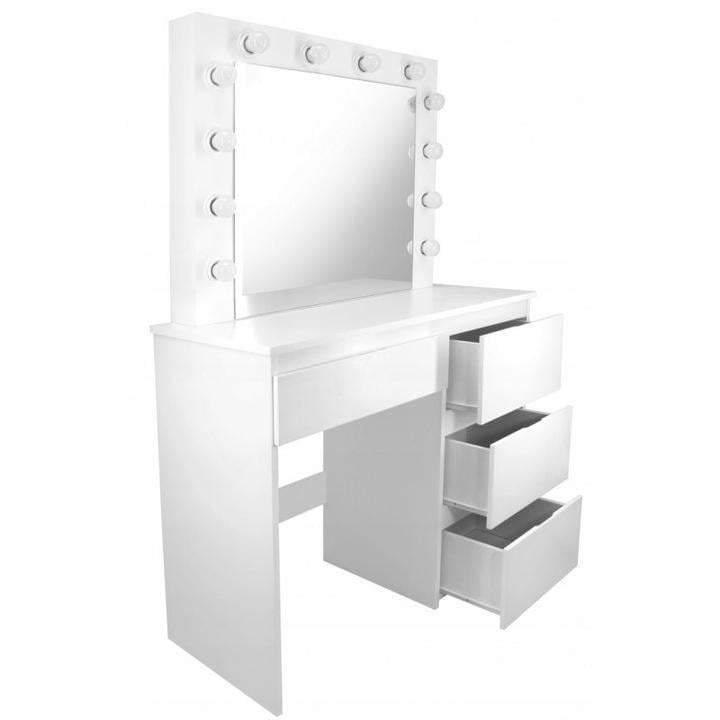 Toaletný stolík so zrkadlom a osvetlením hollywood LED - Starožitnosti