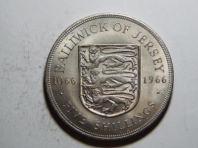 Jersey 5 Shillings 1966 výroční UNC č23004