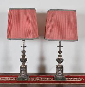 Starožitné párové lampy Výška 77 cm
