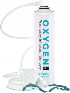 O2 Inhalační kyslík 14 litrů OXYGEN - s obličejovou silikonovou maskou