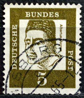 BUNDESPOST: MiNr.347 Albertus Magnus 5pf, Portraits Issue 1961