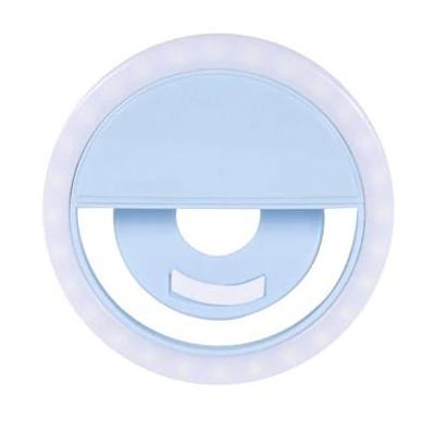 Selfie světlo ring light kroužek mobilní světlo aku 0344 modré