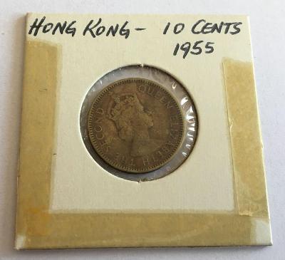 Hong Kong - Velká Británie 10 Centů 1955 mince