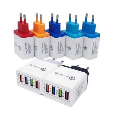Adaptér USB 230/5V - rychlý QC 3.0 - 4 porty (různé barvy)