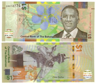 Bahamy 1 Dollar 2017 UNC Pick 77