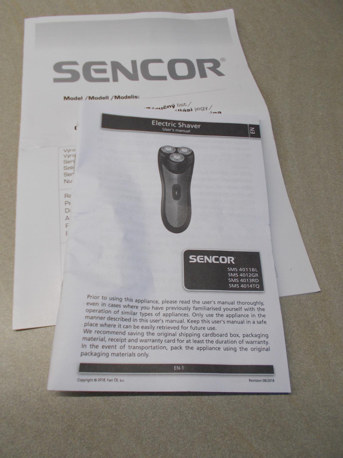 Návod k obsluze holícího strojku Sencor SMS 401 1BL/2GR/3RD/4TQ - Péče o tělo a zdraví