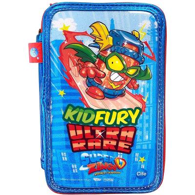 Penál s vybavením a vzorem Kid Kazoom Super Hero a Kid Fury Super 
