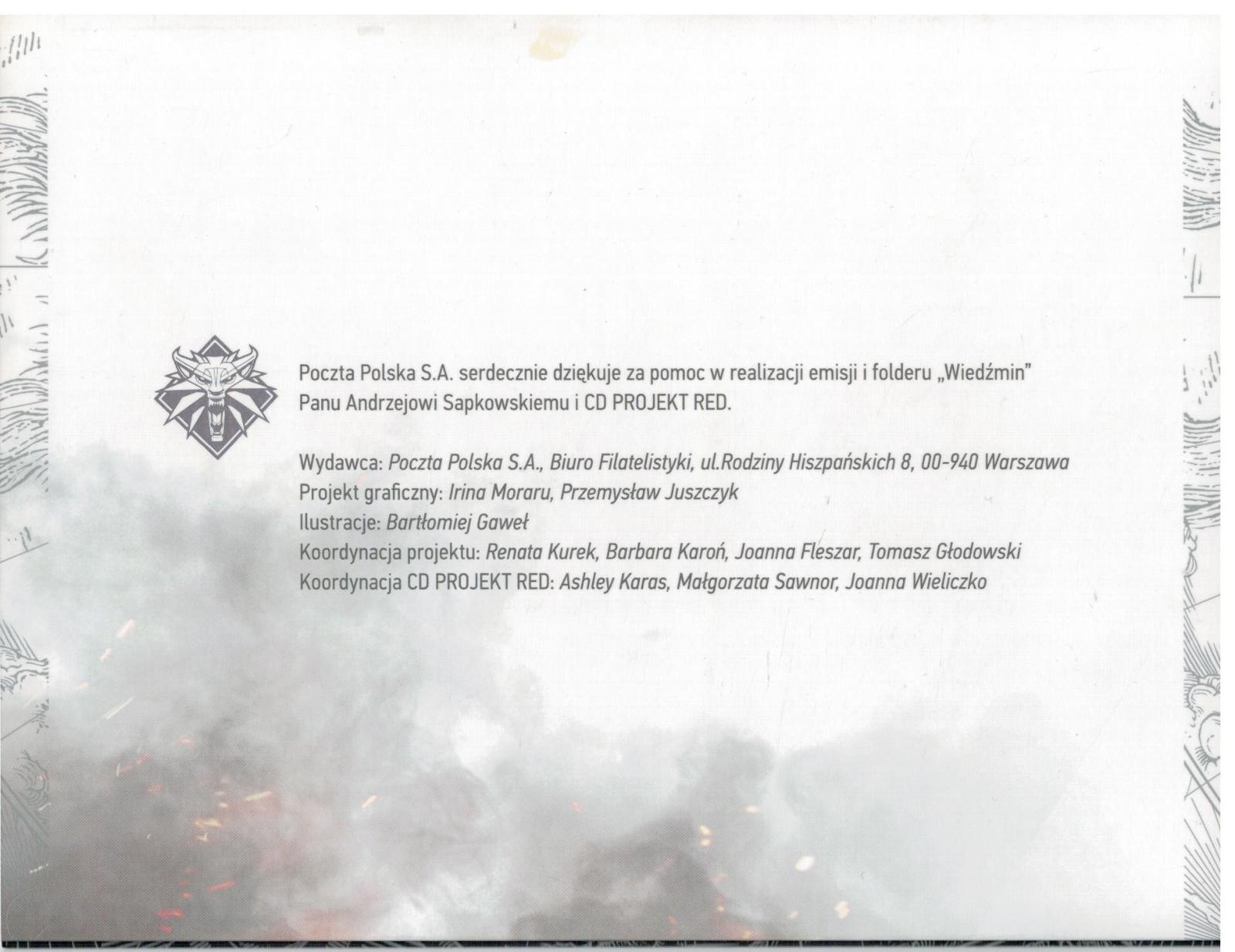 Polsko 2016 Prezentační balíček Známky aršík Zaklínač Geralt z Rivie - Filatelie