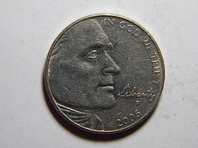 USA 5 Cents 2005P VF č21148