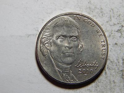 USA 5 Cents 2010P XF č20955