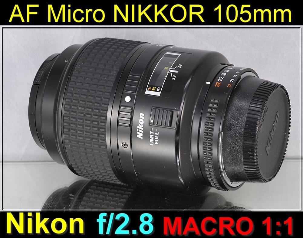 Nikon AF Micro NIKKOR 105mm f/2.8 **MACRO 1:1, 1:2.8, FX Lens