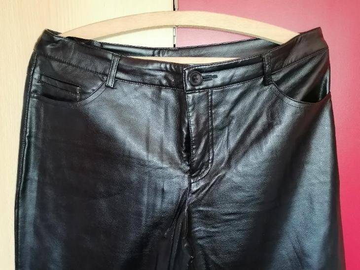 Kalhoty z umělé kůže dámské vel. 42, černé