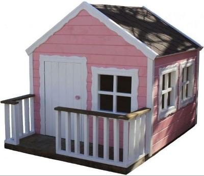 dřevěná zahradní dekorace "Pohádkový domeček" světlé růžový N31 euro