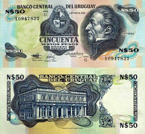 50 NUEVO PESOS 1989 URUGUAY  UNC P61a - Sběratelství