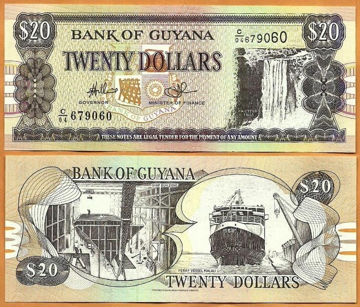 20 DOLLAR 2016 GUYANA  UNC  P30 - Sběratelství