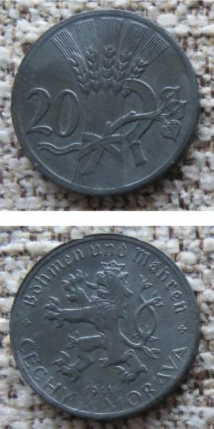 20 haléř 1941 - krásný - Numismatika