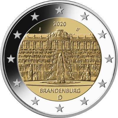 2 euro 2020 NEMECKO - Brandenburg - UNC