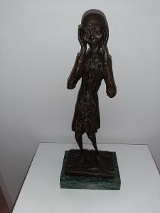 bronzová soška Edvard Munch,výkřik