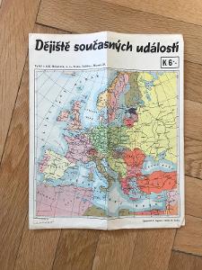 Dějiště současných událostí – mapy, Protektorát, Evropa (Melantrich)