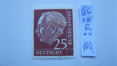 Německo BRD - čistá známka katalogové číslo 186 XW  - R svitková