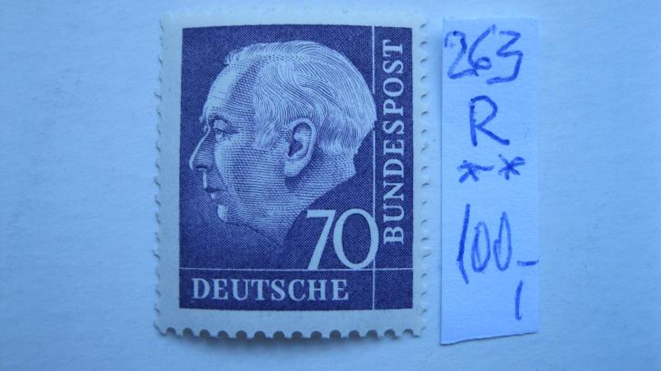 Německo BRD - čistá známka katalogové číslo 263 - R svitková