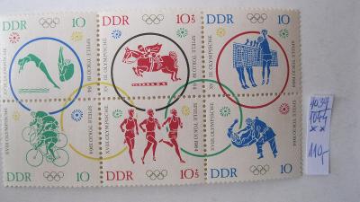 DDR - čistý blok známek katalogové číslo 1039/1044