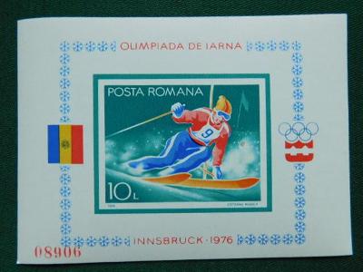 1976 - Mi. č.k. - 3318 - 3319 (blok 128/129) / ** - Rumänien - Rumunsk