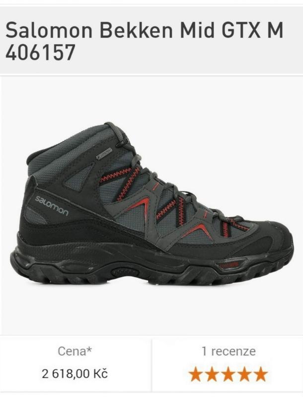 Pohorky Salomon Bekken Mid GTX vel.40 Aukro