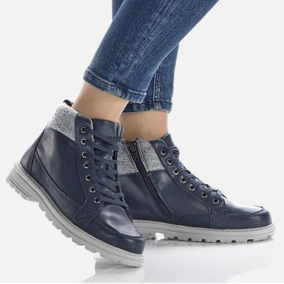Nové, modrošedé, kotníčkové boty bpc (Bonprix) vel. 35 (22 cm)