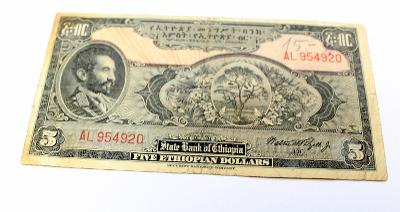 5 DOLLAR  1945 ETHIOPIA z oběhu /P183/