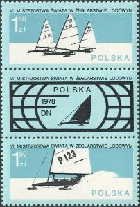Polsko 1978 Známky Mi 2541-2542 ** sport plachtění plavba na ledě
