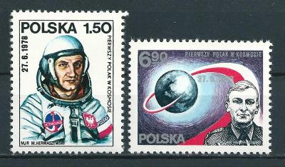 Polsko 1978 Známky Mi 2563-2564 ** kosmos astronaut první Polák ve ves