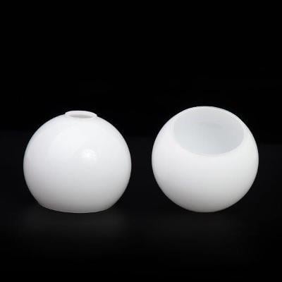 Stínidlo 4056 koule E14 bíle lesklé lustr – průměr 12cm
