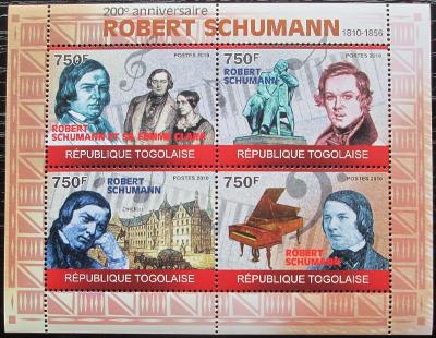 Togo 2010 Robert Schumann, skladatel Mi# 3509-12 Kat 12€ 2383
