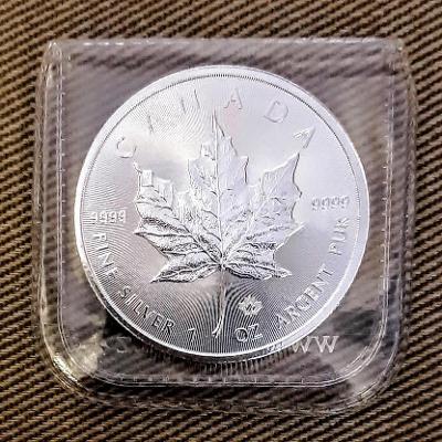 Stříbrná investiční mince Maple Leaf 1Oz (31,1g) - 999,9/1000 Ag
