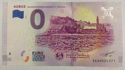 0 Euro bankovka souvenir  KOŠICE BOTANICKÁ ZÁHRADA UNIVERZITY 2018-1