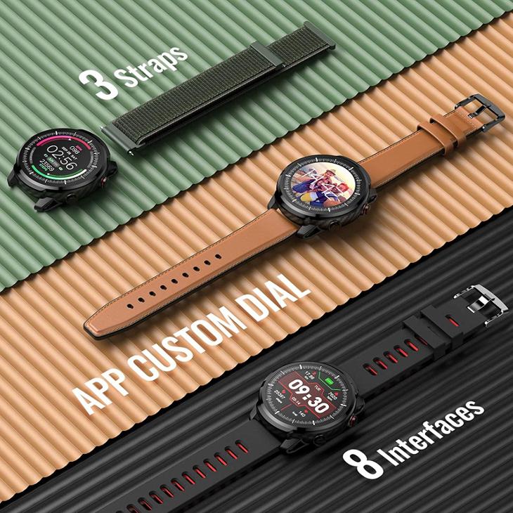 Smart stylové hodinky Hommie L3 / 3 vyměnitelné řemínky / 9 sport modů - Chytré hodinky