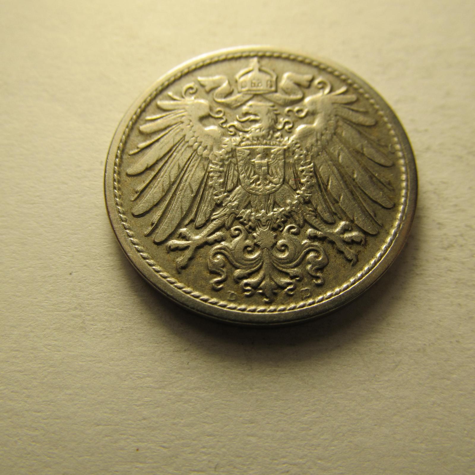 Německo, Kaiser Reich , 10 pfennig z roku 1899 D - Numismatika