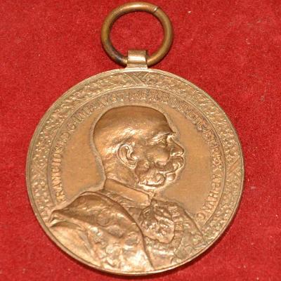 Medaile - čestná medaile za 40 let věrné služby Franc Josef I. 1898