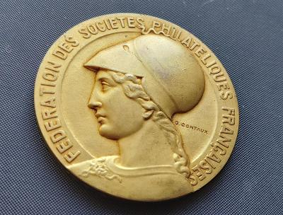 Medaile - Federace filatelistických společností Literární hlavní cena.