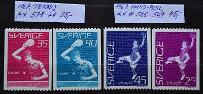 **SPORT-SVERIGE- Švédsko, 1967. TENIS,HAND-BALL / KT-68