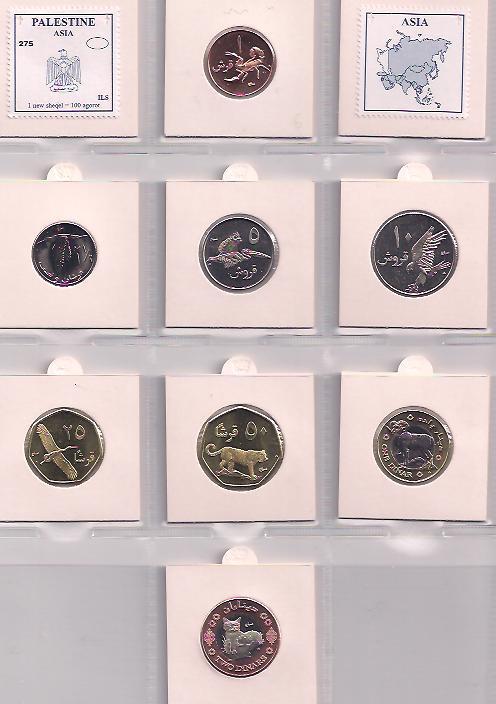 PALESTINA: kompletní sada 8 mincí 1 fils-2 dinars 2010 UNC v blistru - Numismatika Asie