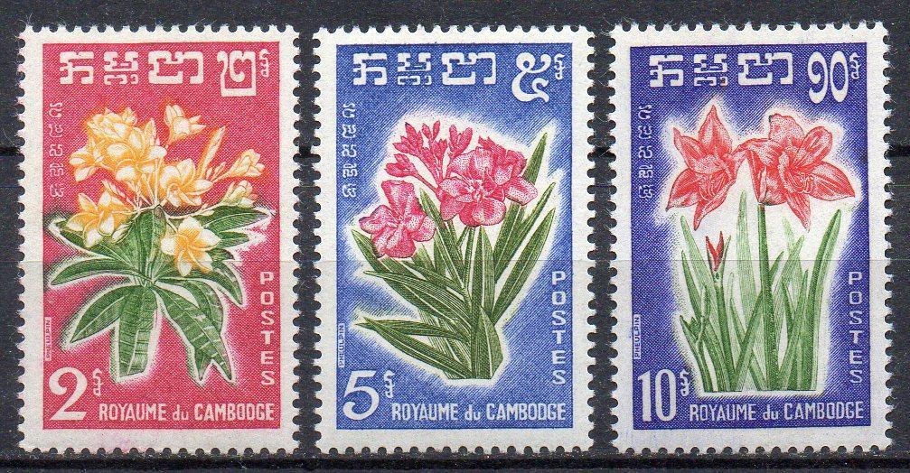 Kambodža-Flóra 1961**  Mi.118-120 / 5,50 € - Známky